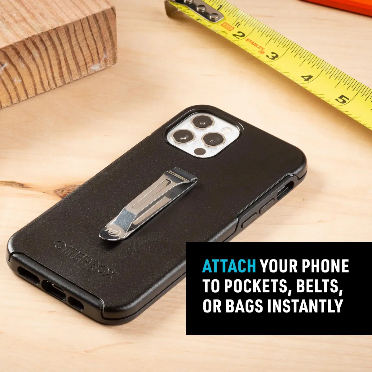 Nite Ize HipClip Mountable Clip for Phones, Silver | Attaches to Pockets, Waistbands, and Bags - view 5