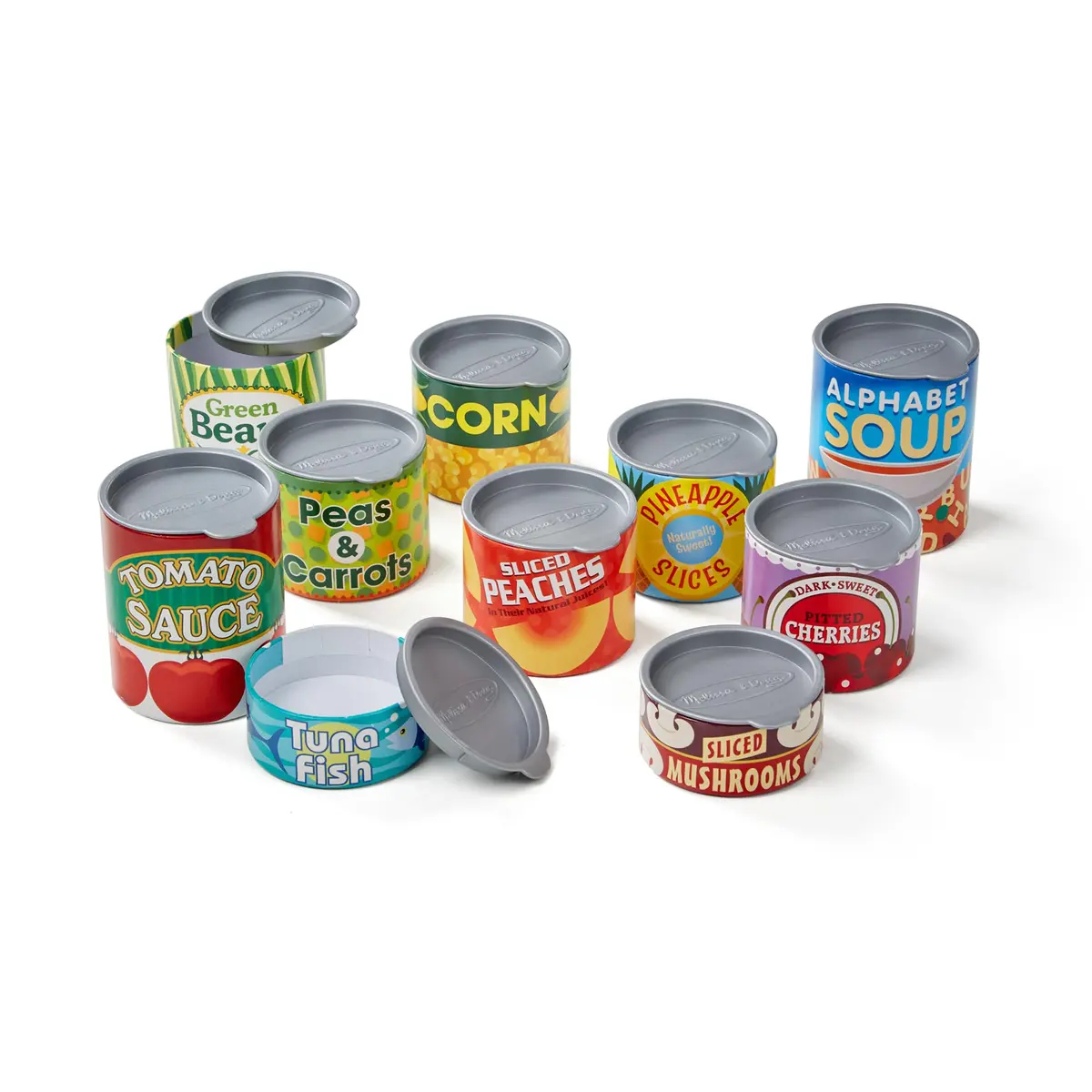 Melissa & Doug Let's Play House, 10 Grocery Cans with Removable Lids | Pretend Play Food for Kids 3+ - view 4
