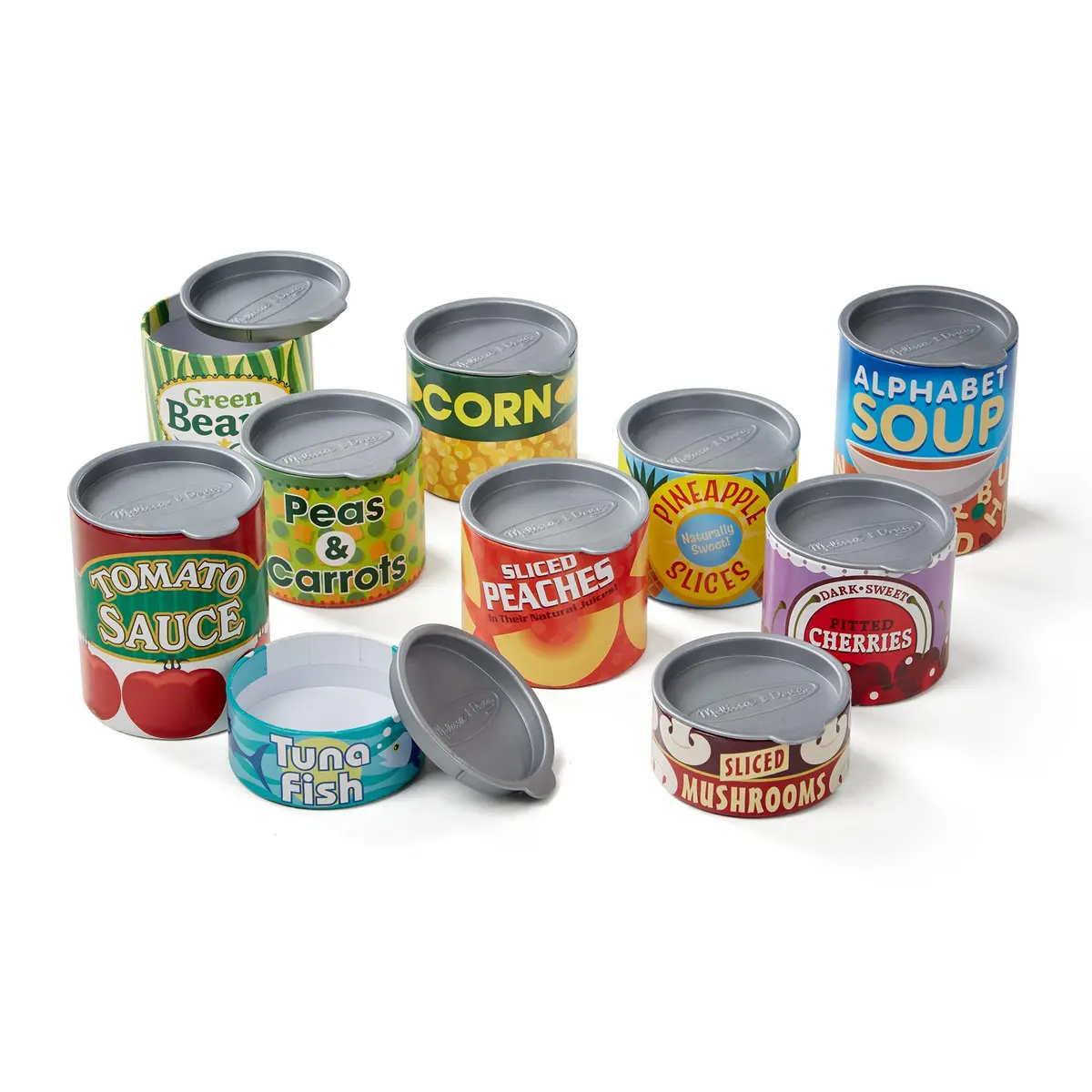 Melissa & Doug Let's Play House, 10 Grocery Cans with Removable Lids | Pretend Play Food for Kids 3+ - view 5