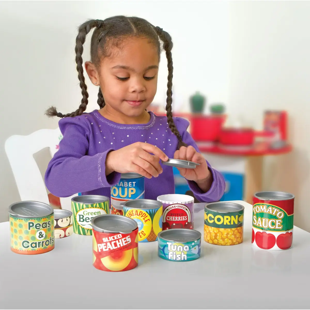 Melissa & Doug Let's Play House, 10 Grocery Cans with Removable Lids | Pretend Play Food for Kids 3+ - view 2