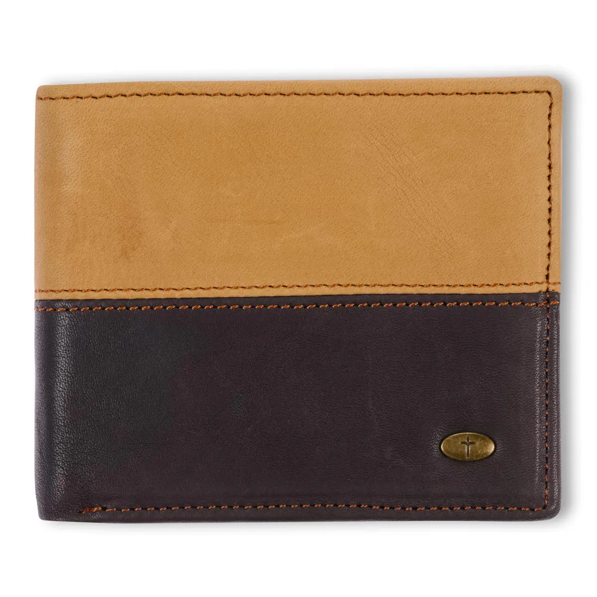 Christian Art Gifts Genuine Full-grain Leather Bi-fold Wallet | Christian Gift for Men, Durable & Classic (70-120 chars) - main product image