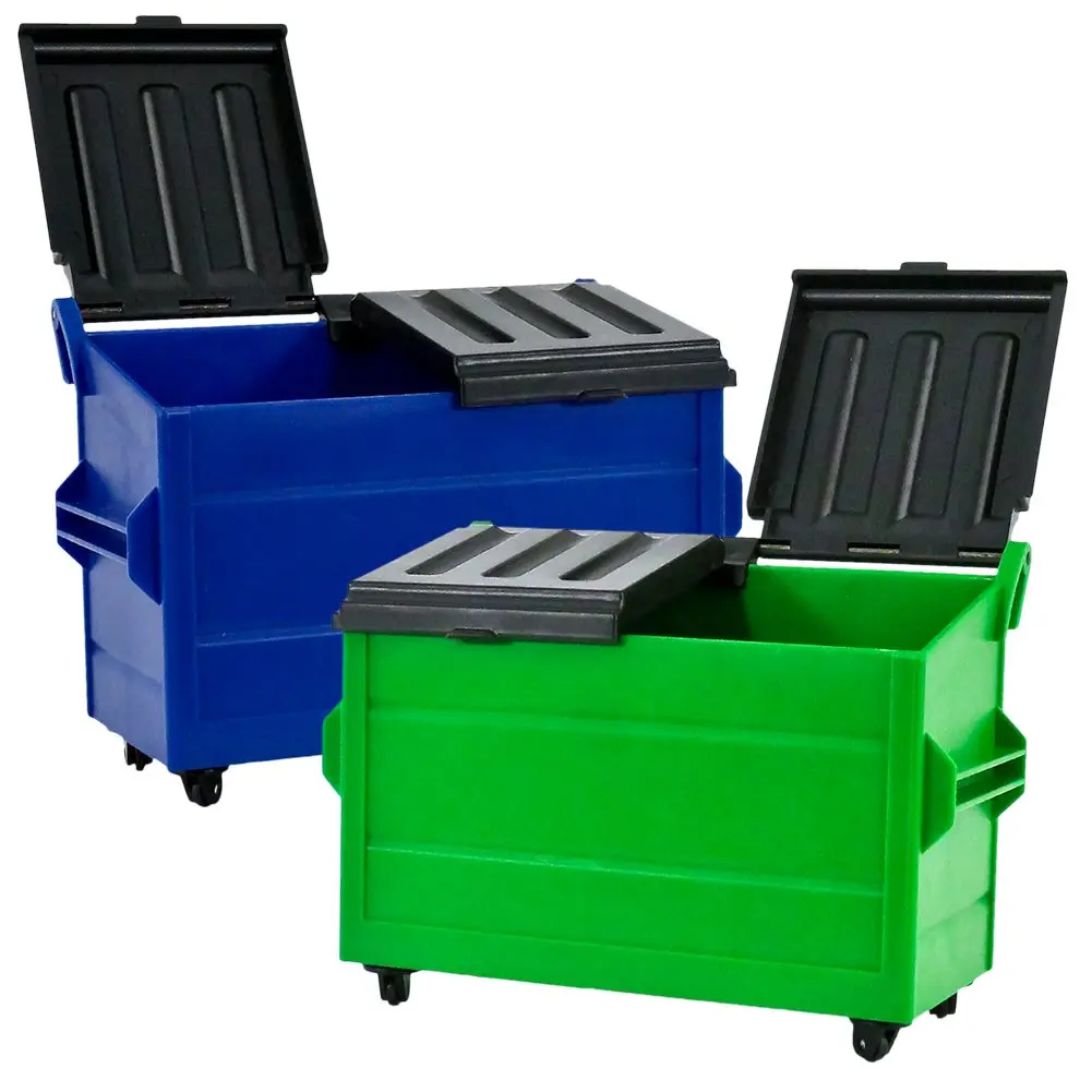 Figures Toy Company Blue & Green Dumpsters Set | 2-Piece Toy Figure Accessory - main product image