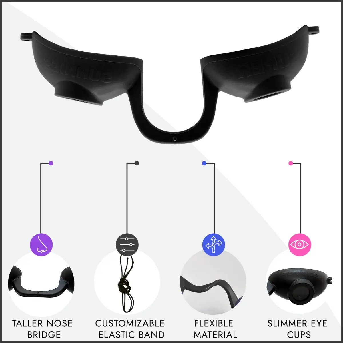 Super Sunnies Flexible UV Eye Tanning Goggles w/Strap, 1 Count | Protects Eyes from UV & Red Light - view 3