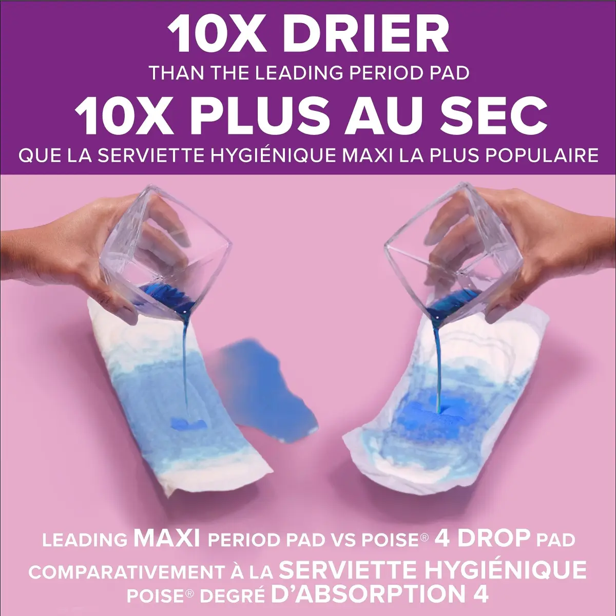 Poise Maximum Absorbency Incontinence Pads Long 12 Count | 3X Drier Than Period Pads - view 5