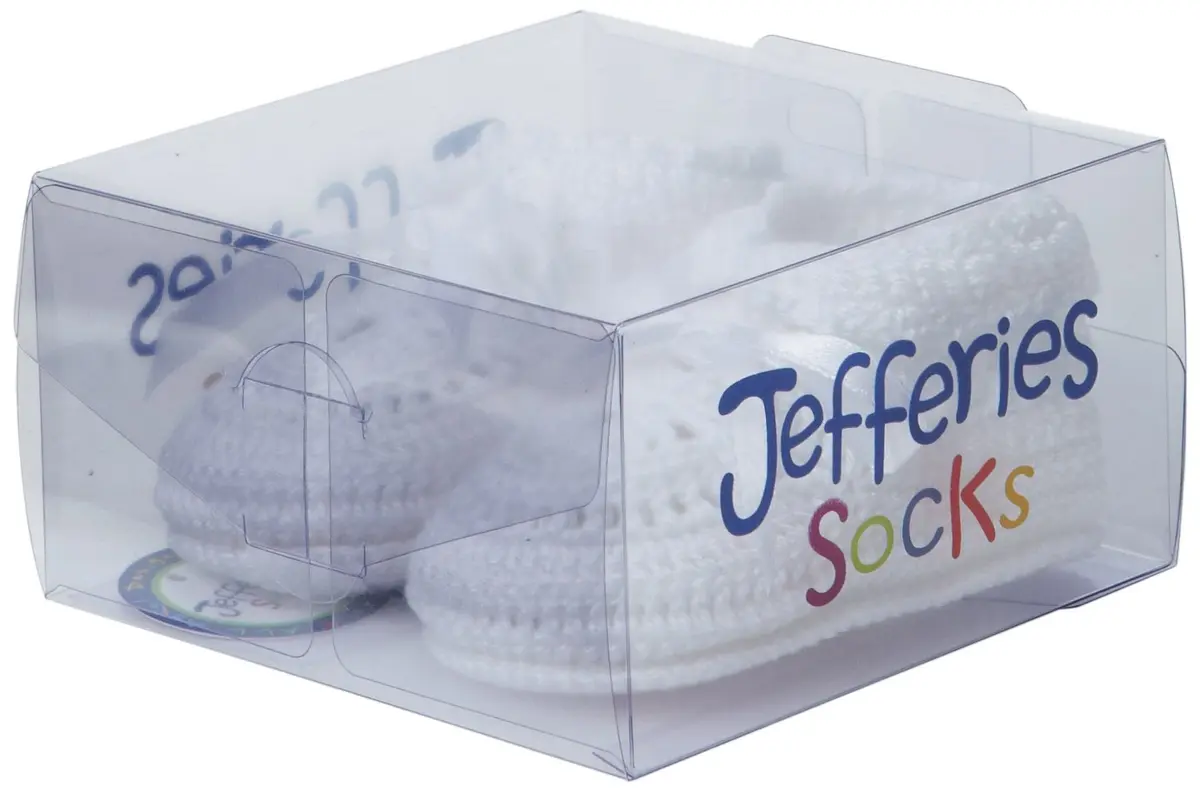 Jefferies Socks Baby Girls' Hand Crochet Bootie, White, Newborn | Soft Cotton & Gift Box - view 2