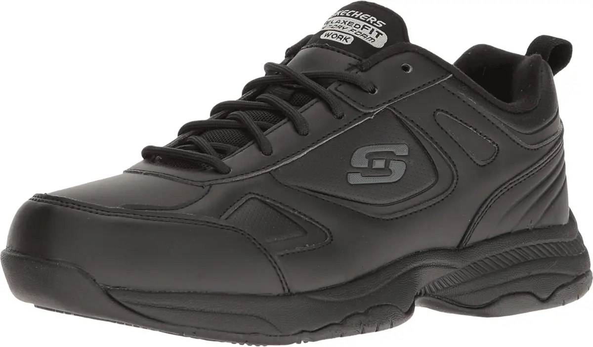 Skechers Work Women's Dighton Bricelyn Wide Work Shoe, Black, 8.5 W US | Slip-Resistant & All-Day Comfort - main product image
