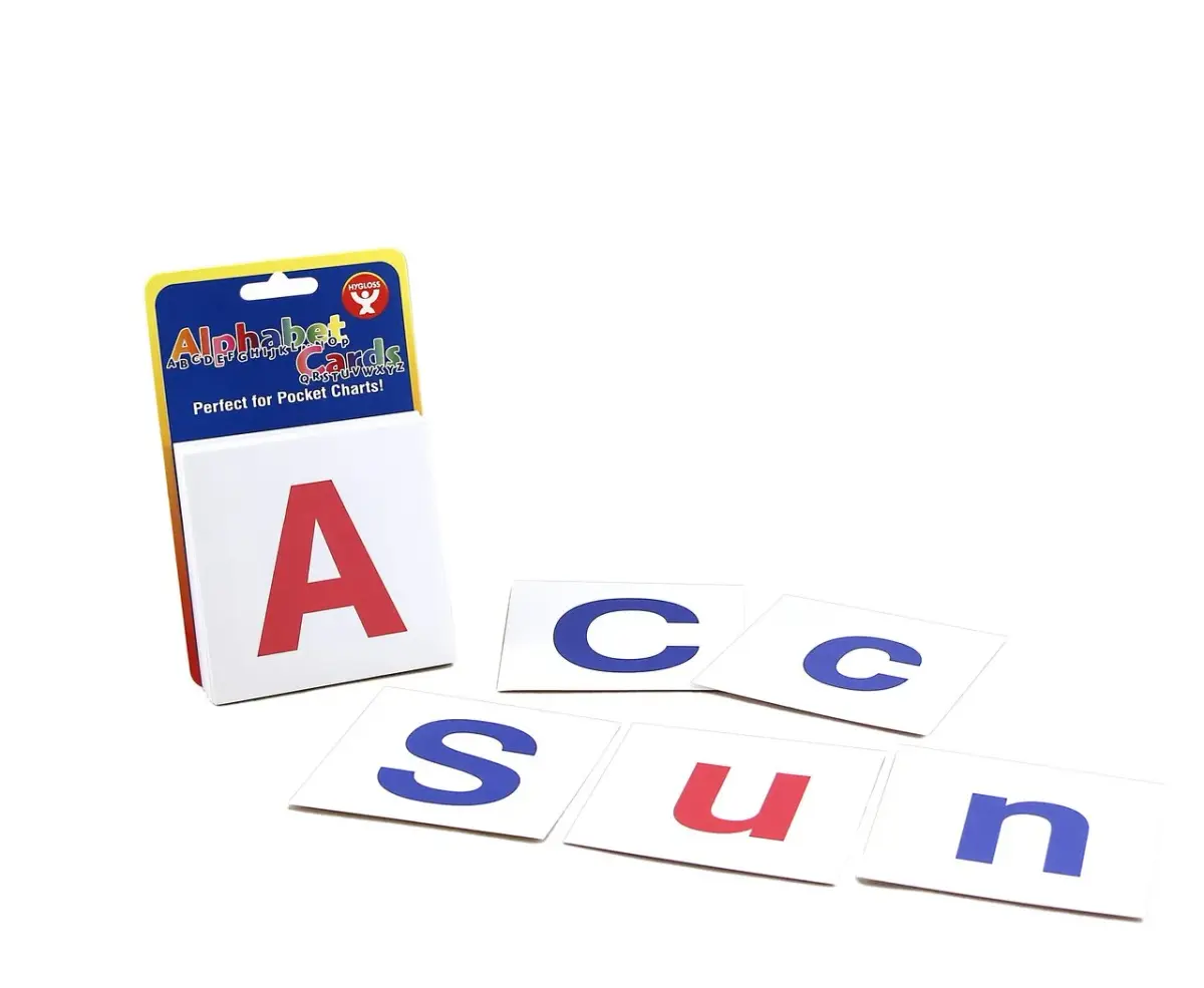 Hygloss Alphabet Flash Cards 60-Pack | Uppercase and Lowercase Letters, 3-Inch White Cards - main product image