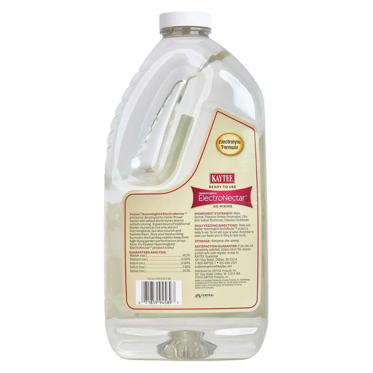 Kaytee Hummingbird ElectroNectar 64 oz | Hydrating Wild Bird Food with Electrolytes - view 2