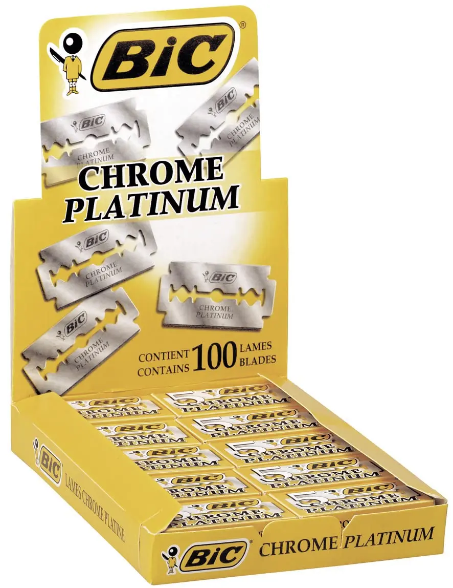 BIC Double Edge Razor Blades Chrome Platinum | Sharp, Durable & Long-Lasting (70-120 chars) - main product image