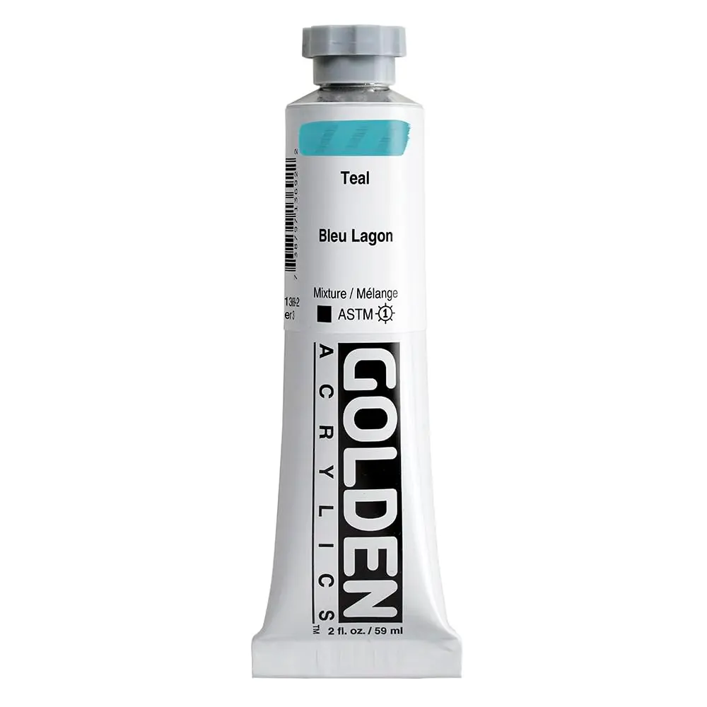 Golden Heavy Body Acrylic Paint 2oz-Teal | Thick, Smooth, Water & UV Resistant - main product image