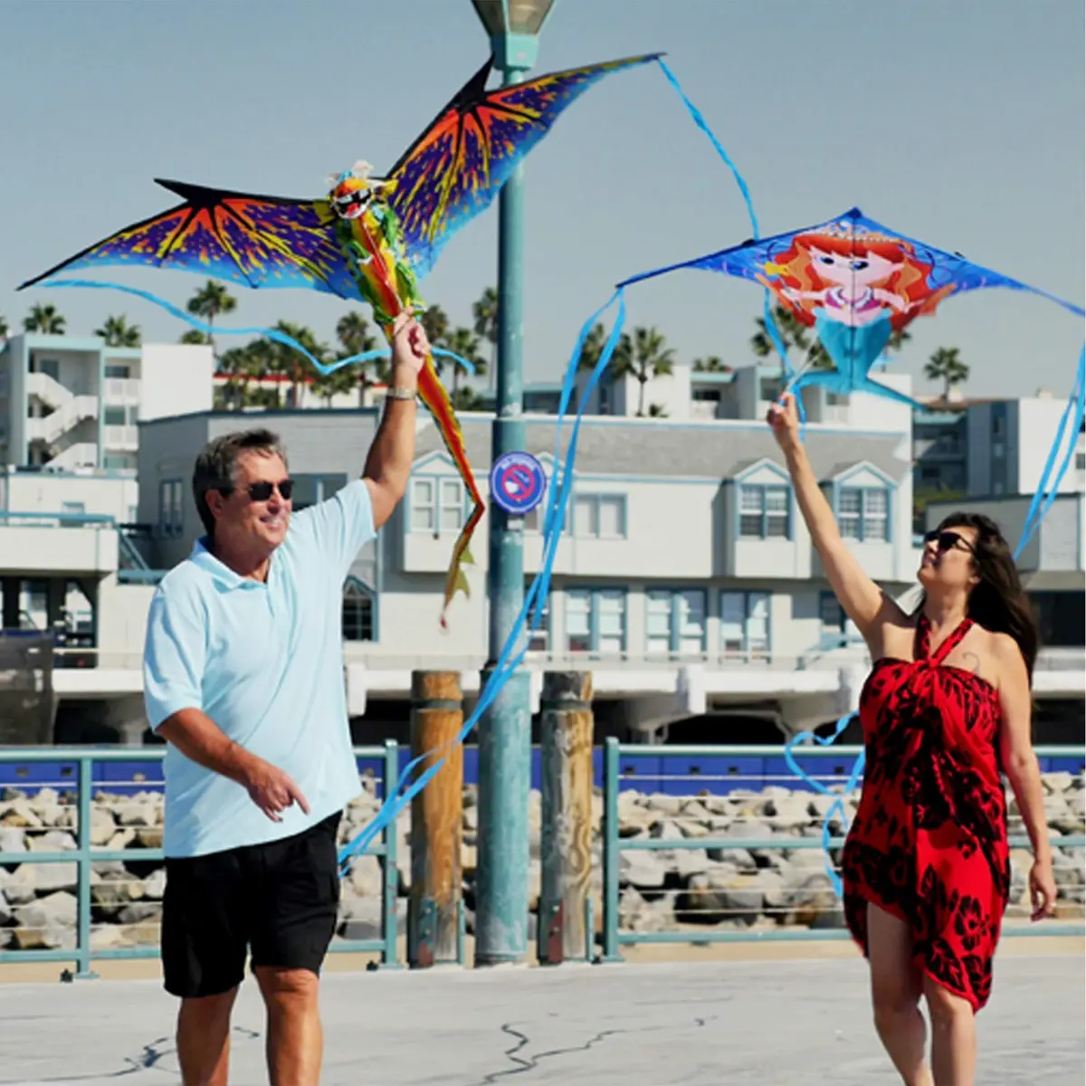 WindNSun Rainforest Nylon Kite, Macaw, 60 Inches Wide | Durable Fiberglass & Ripstop Nylon - view 2