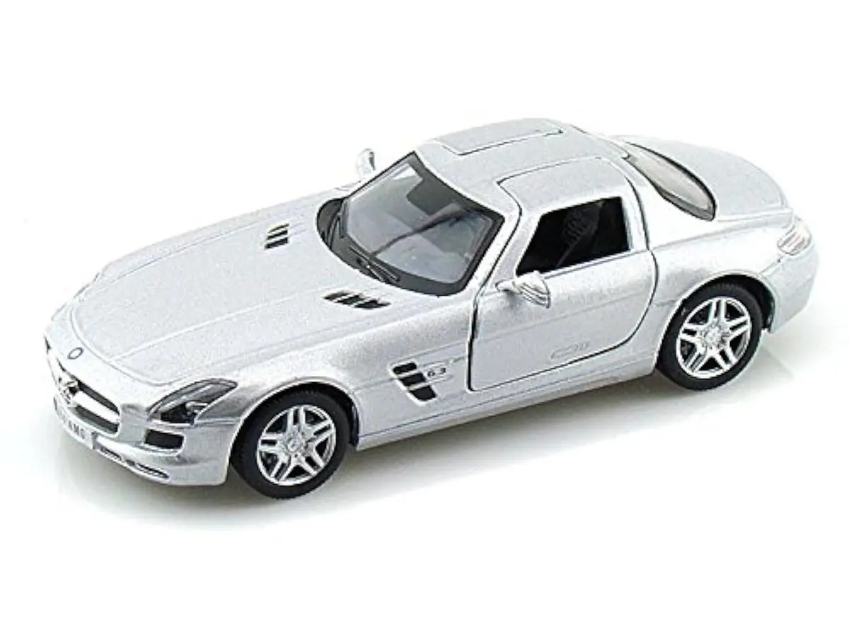 KiNSMART Mercedes-Benz SLS AMG 1:36 Scale 5" Die Cast Metal Model Toy Car (Silver) | ASTM-Tested - main product image
