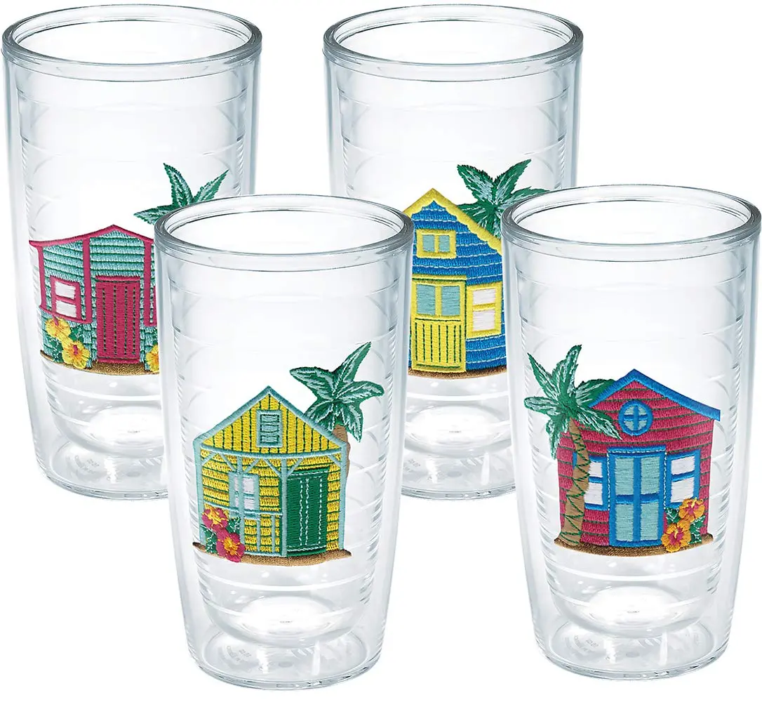 Tervis Made in USA Double Walled Beach House Retreat Collection Insulated Tumbler Cup Keeps Drinks Cold & Hot, 16oz 4pk - main product image