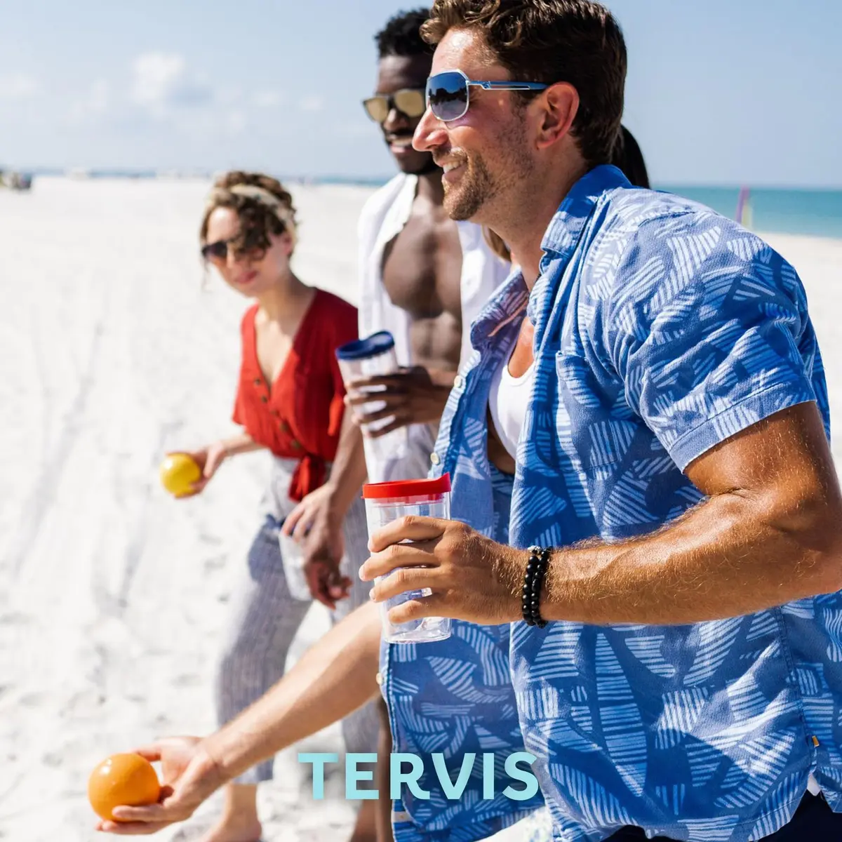 Tervis Made in USA Double Walled Beach House Retreat Collection Insulated Tumbler Cup Keeps Drinks Cold & Hot, 16oz 4pk - view 9