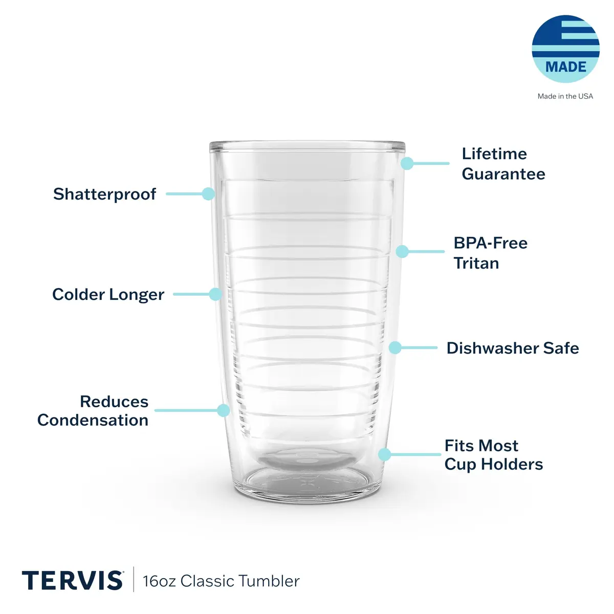 Tervis Made in USA Double Walled Beach House Retreat Collection Insulated Tumbler Cup Keeps Drinks Cold & Hot, 16oz 4pk - view 3