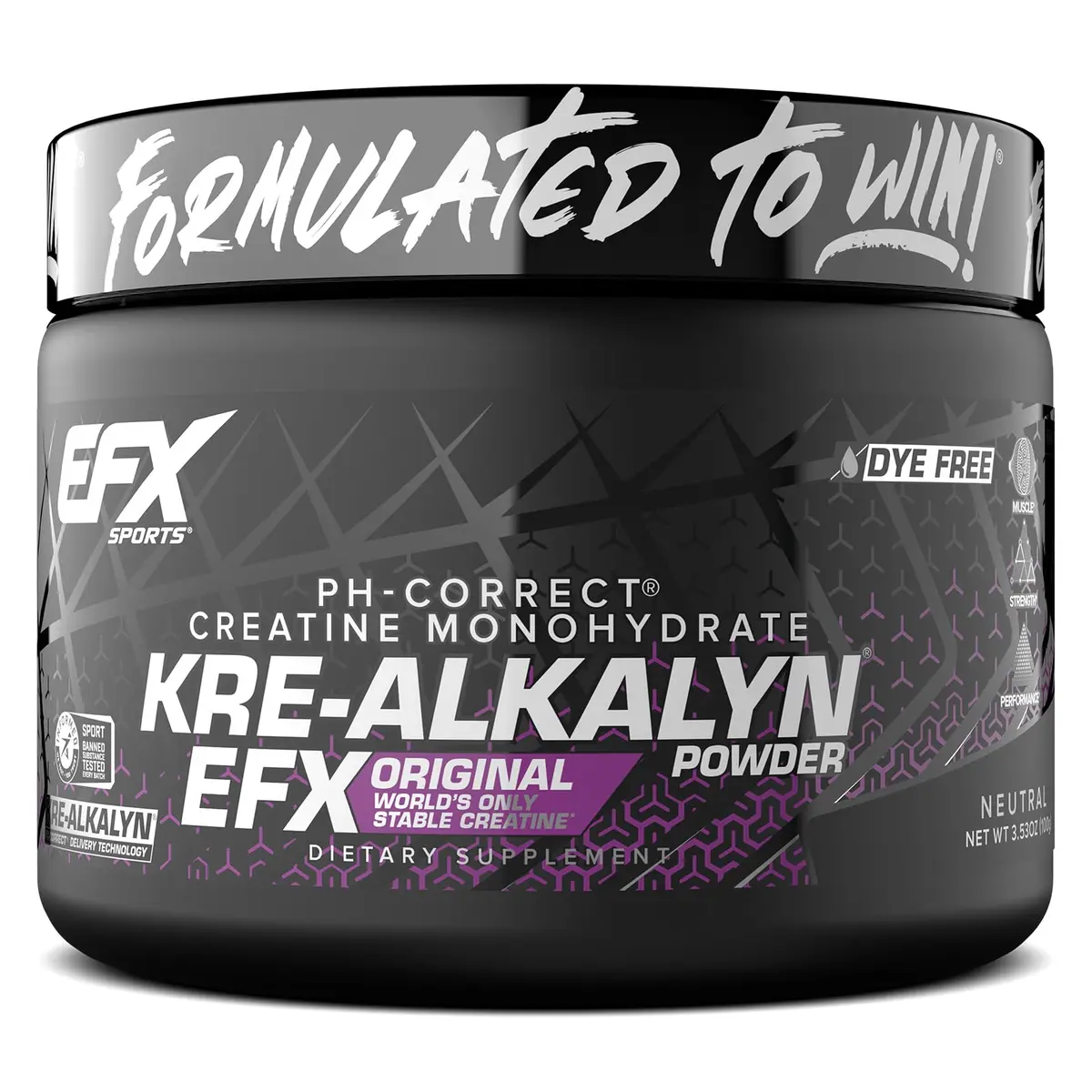 EFX Sports Kre-Alkalyn EFX Powder | pH Correct Creatine Monohydrate | Muscle & Strength | 66 Servings (Unflavored) - main product image