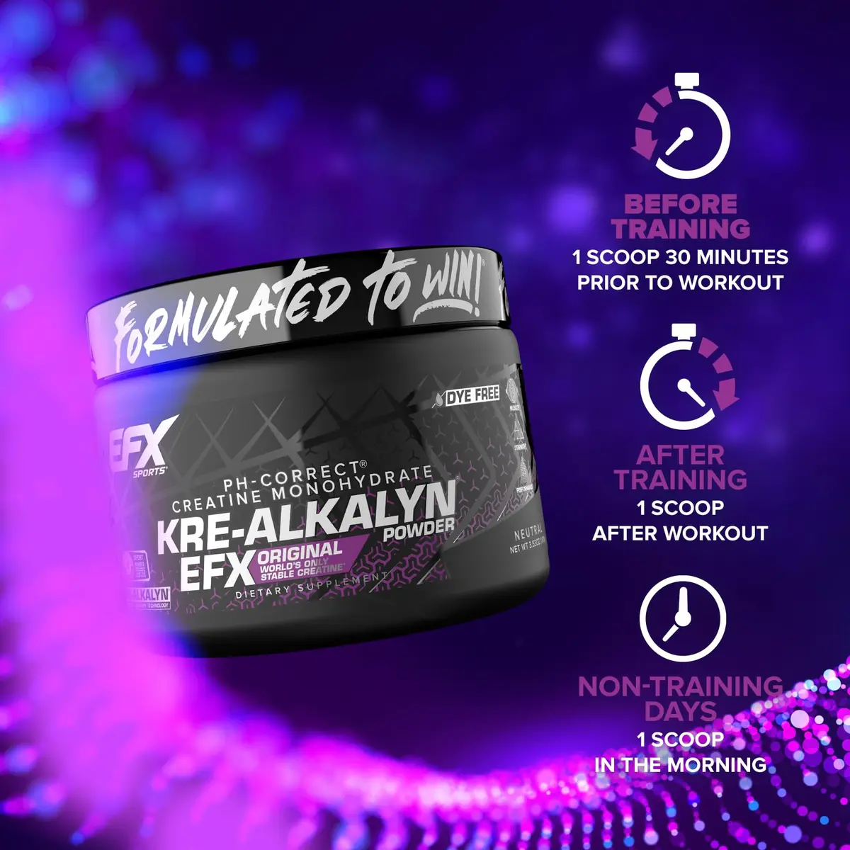 EFX Sports Kre-Alkalyn EFX Powder | pH Correct Creatine Monohydrate | Muscle & Strength | 66 Servings (Unflavored) - view 8