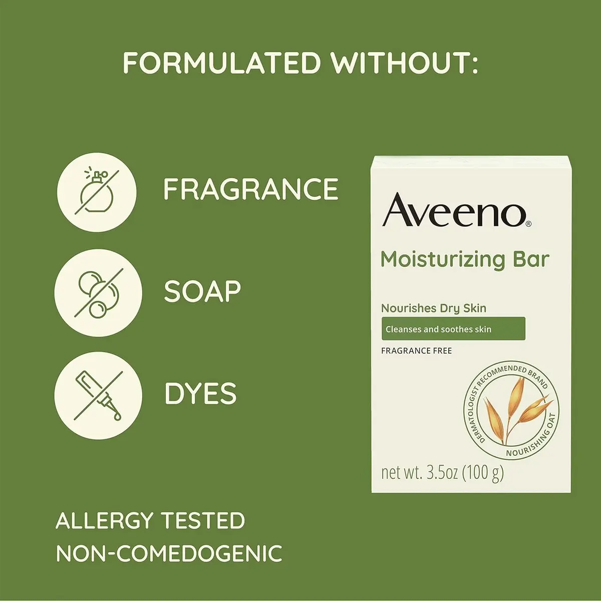 Aveeno Moisturizing Bar for Dry Skin 3.5oz Pack of 3 | Gentle, Fragrance-Free - view 7