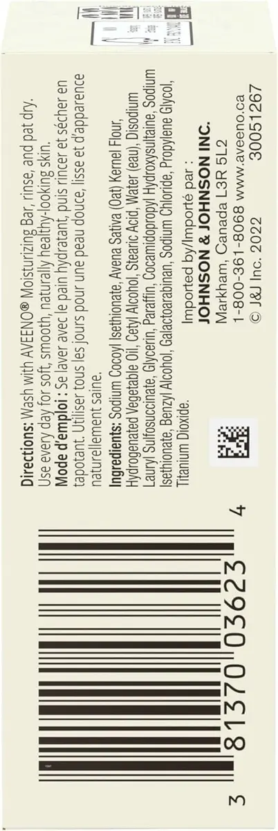 Aveeno Moisturizing Bar for Dry Skin 3.5oz Pack of 3 | Gentle, Fragrance-Free - view 3