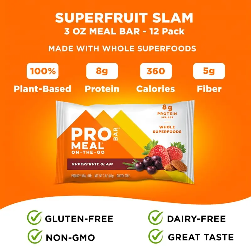 PROBAR MEAL Bar – Plant Based Meal Replacement with Whole Food Ingredients, Vegan, Gluten Free, 36 oz (1.02 kg) | On-the-Go Energy - view 5