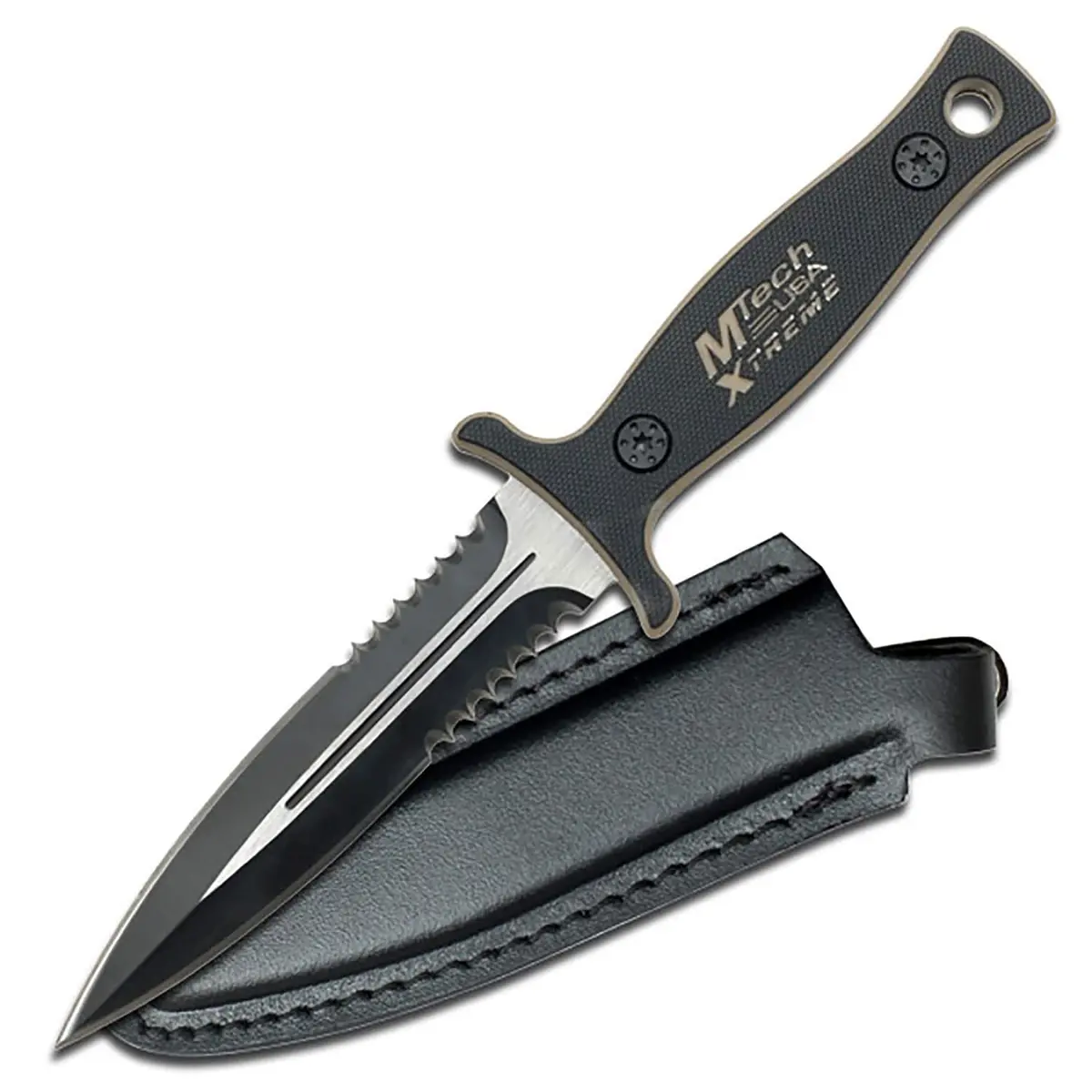 MTech USA Xtreme Fixed Blade Knife 9" | Partially Serrated, Full Tang, Tactical - main product image