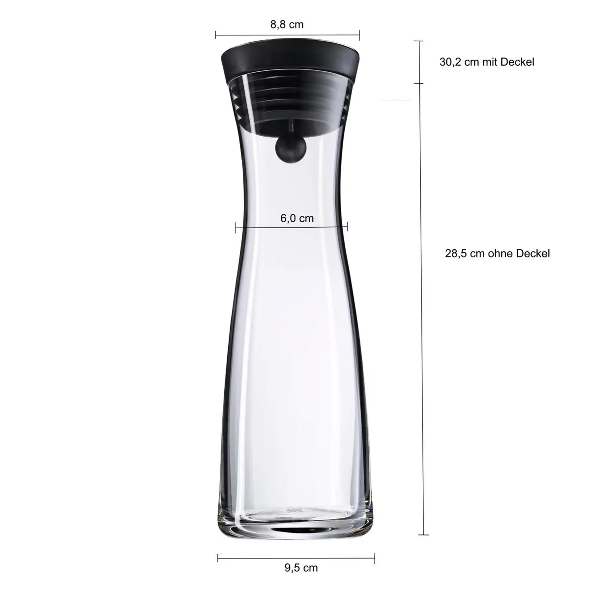 WMF Basic Water Decanter 1L (33.8 Fl Oz) | Automatic Tilt Stopper for Bartending - view 6