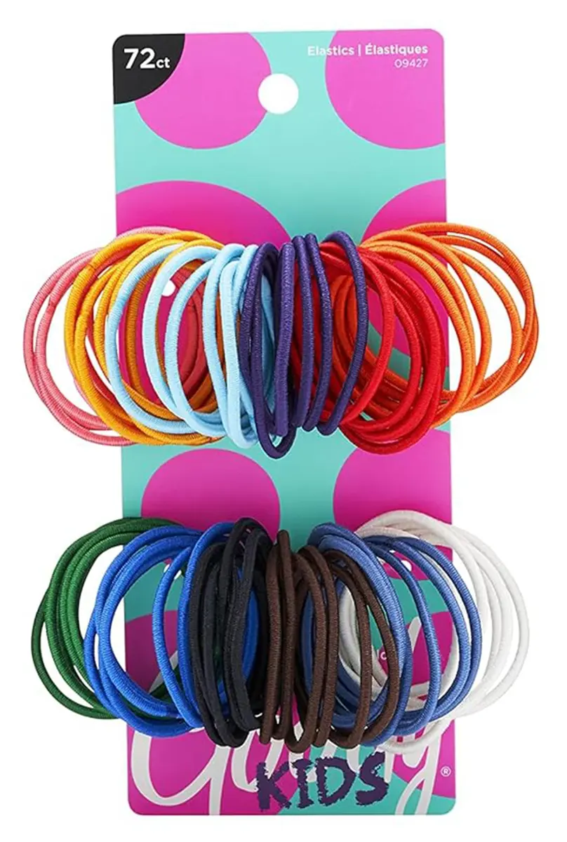 Goody Ouchless Elastics 2mm (72 Count) | Gentle Hold for Fine Hair - main product image