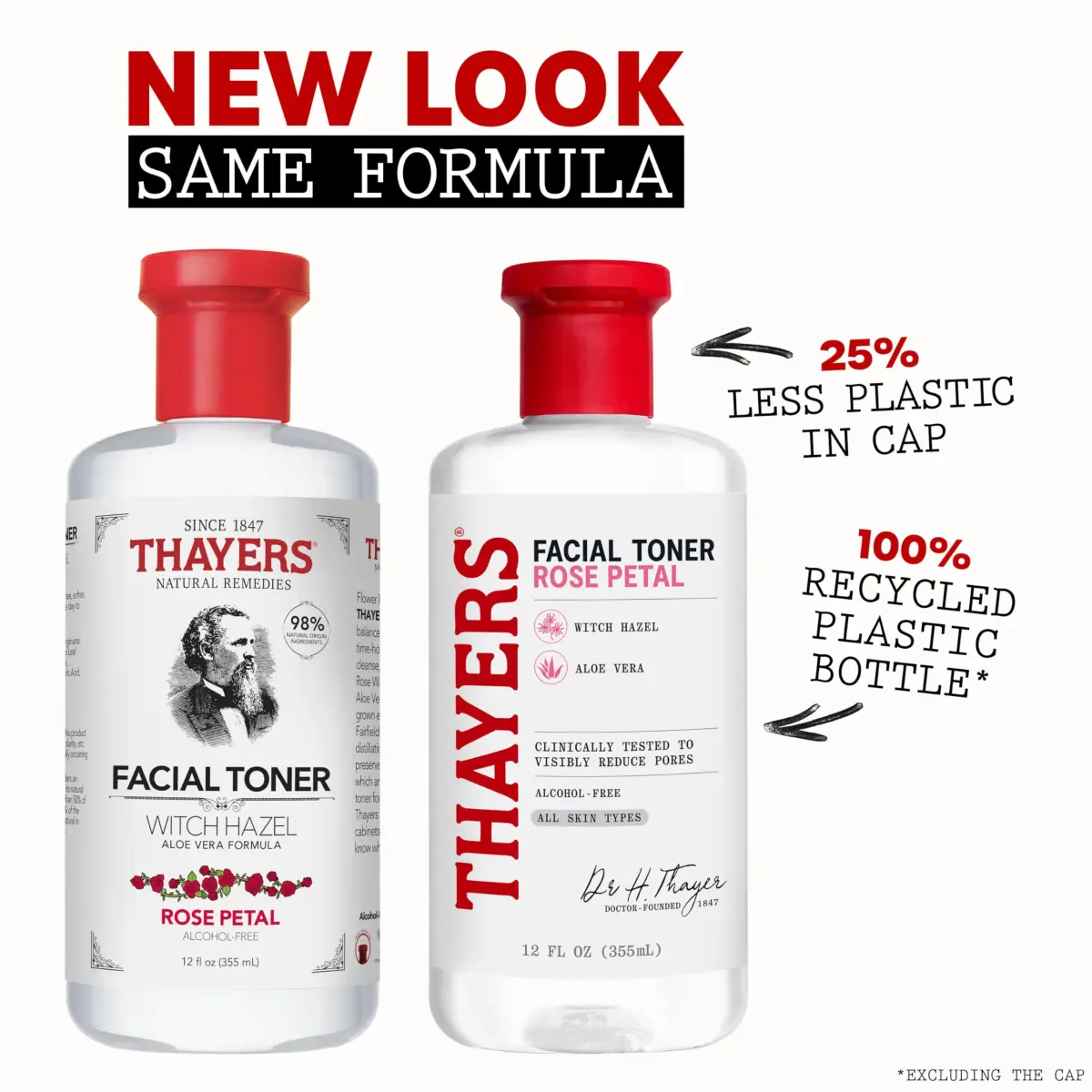 THAYERS Alcohol-Free Rose Petal Witch Hazel Facial Toner with Aloe Vera, 355ml - view 2