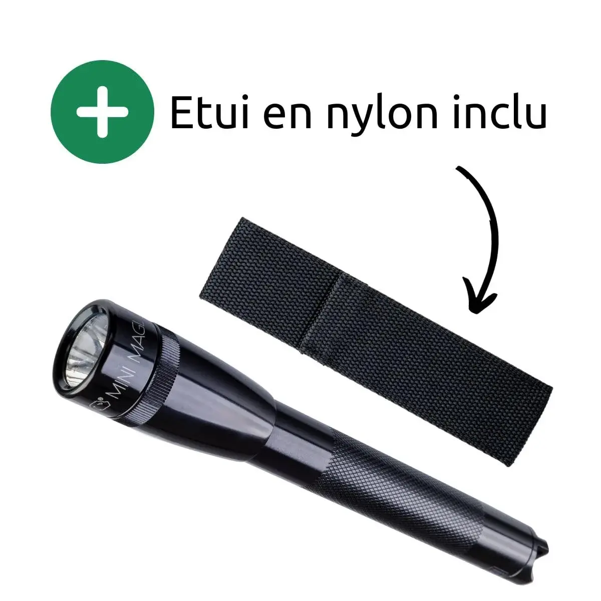 Maglite Mini PRO+ LED 2-Cell AA Flashlight with Holster, Black | 351 Lumens, 167.8mm (6.6 inches) - view 6