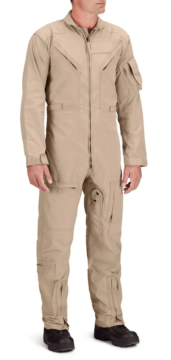 Propper Men's CWU 27/P Nomex Flight Suit, AF Tan, 36 Short | Flame-Resistant Military-Grade Coverall - main product image