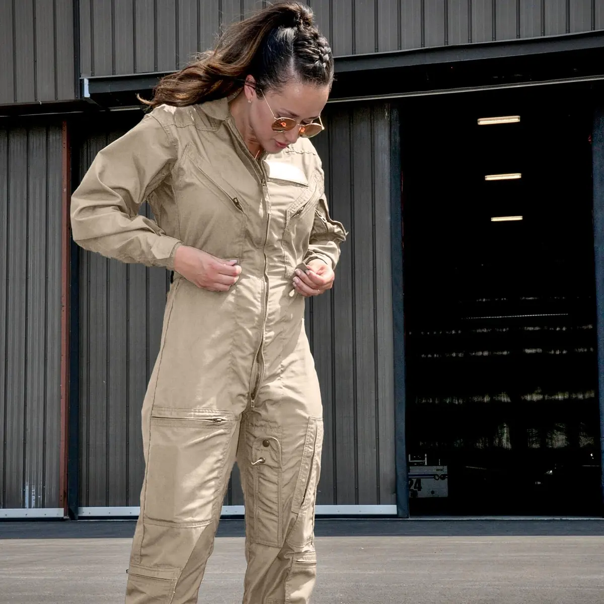 Propper Men's CWU 27/P Nomex Flight Suit, AF Tan, 36 Short | Flame-Resistant Military-Grade Coverall - view 5