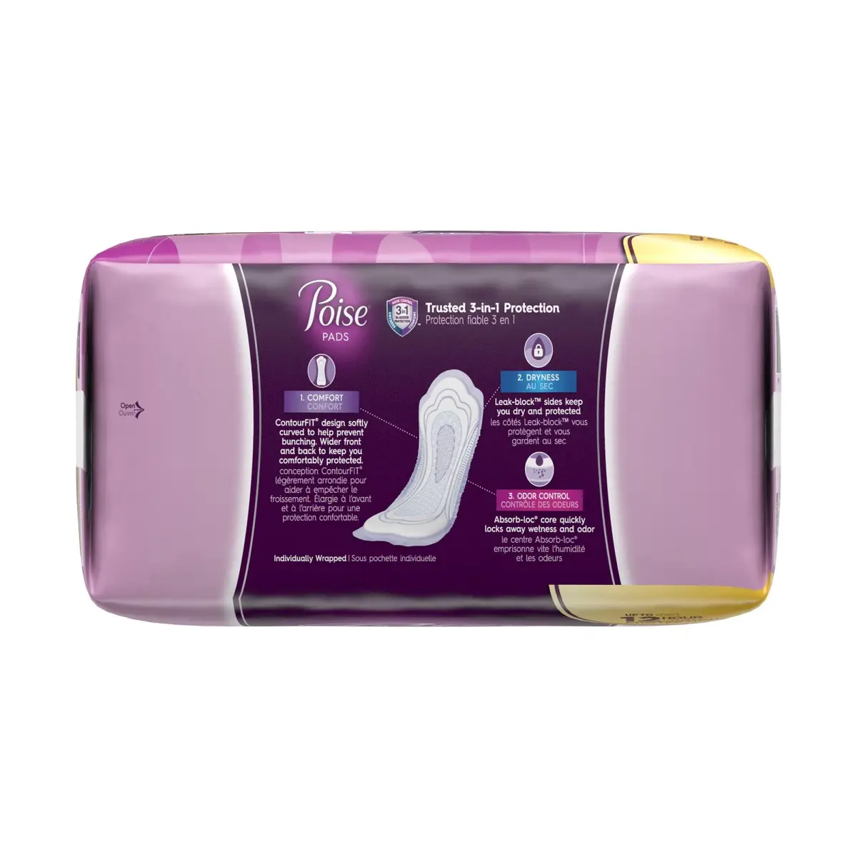 Poise Incontinence Pads Maximum Absorbency Long 156 Count (Pack of 4) | Trusted 3-in-1 Protection for Women - view 5