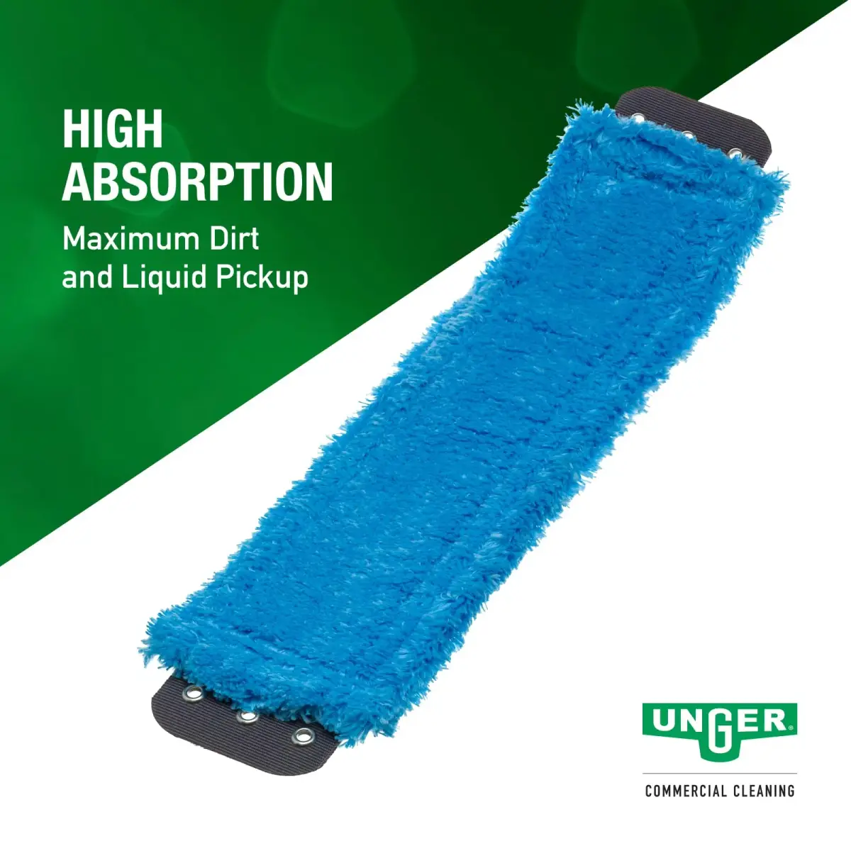 Unger SmartColor MicroMop 15.0 Blue 16" Microfiber Mop Pad | Heavy-Duty Cleaning for Grout Lines - view 3
