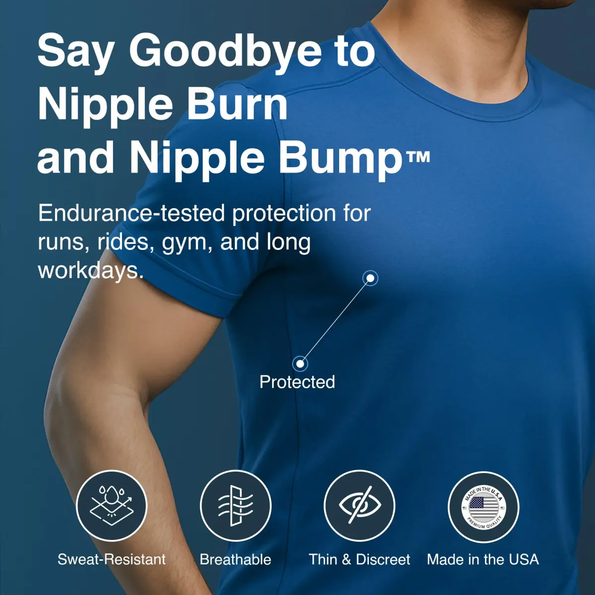 NipEaze Original Sports Nipple Covers - 30 Pcs (15 Pairs) | Patented Anti-Chafe Protection - view 2