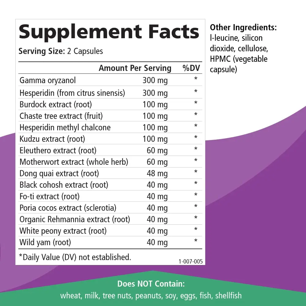 Pure Essence Labs Transitions Vitamins for Women 120 Capsules | Menopause Relief & Hormone Balance - view 5