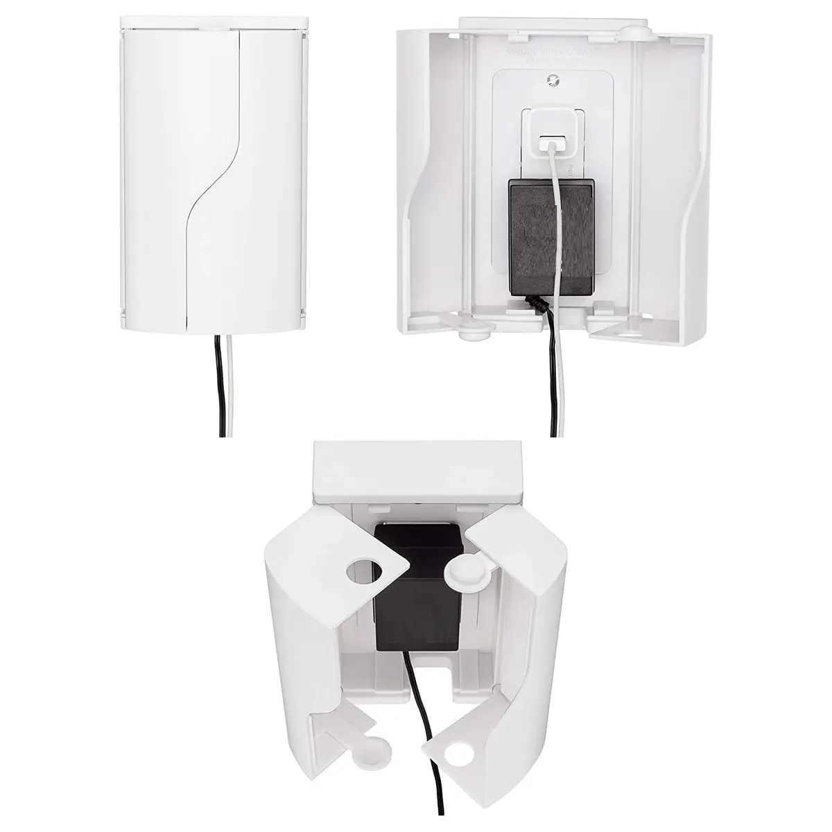 Safety Innovations Twin Door Baby Safety Outlet Cover Box for Outlets | Extra Large Interior Space, Childproof Design, Easy Install - main product image