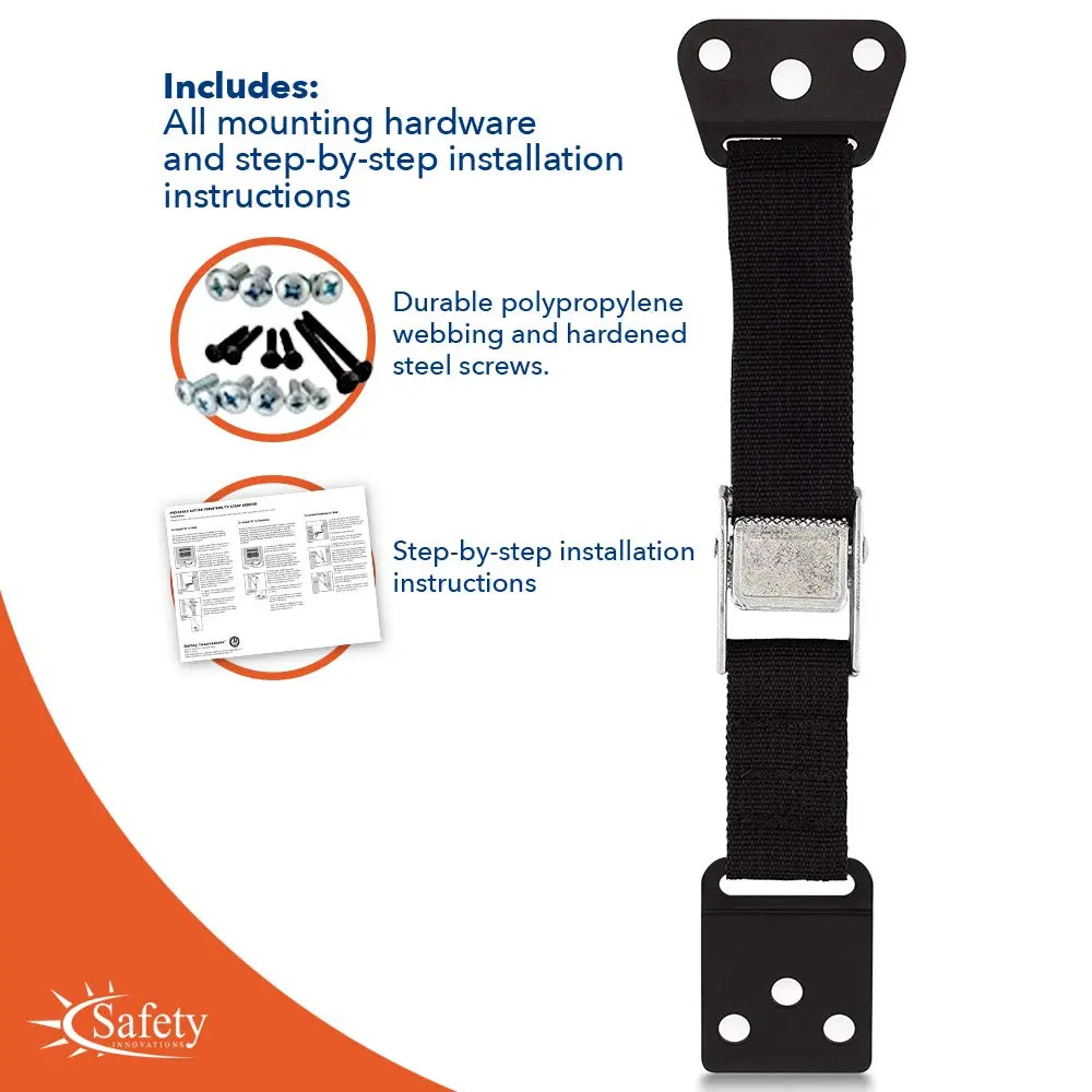 Safety Innovations Heavy Duty TV and Furniture Straps 36 Inch | Anti Tip Furniture Anchors for Child Safety (en_US) - view 5