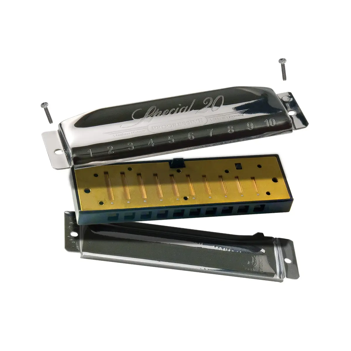 Hohner Special 20 Harmonica, 10 Holes Major C Bundle with Hard Case & Juliet Music Polishing Cloth | German Quality Craftsmanship - view 6