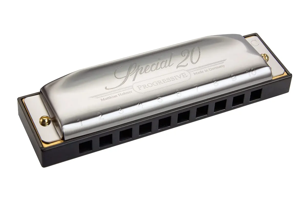 Hohner Special 20 Harmonica, 10 Holes Major C Bundle with Hard Case & Juliet Music Polishing Cloth | German Quality Craftsmanship - main product image