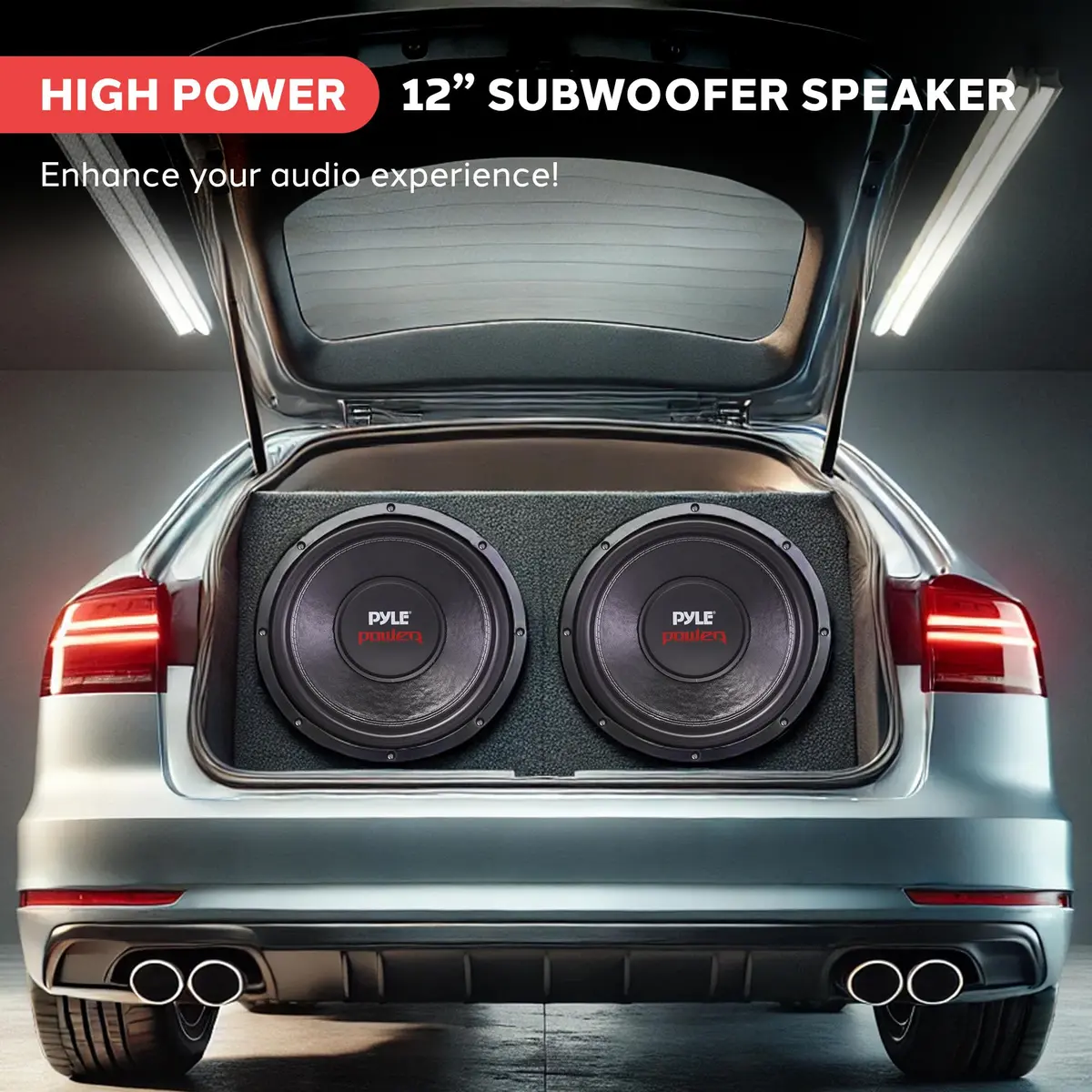 Pyle PLPW12D 12-Inch Dual Voice Coil 4-Ohm Component Subwoofer 1600W Max Power | 30.9 cm (12.2") Diameter, 12.7 cm (5.1") Depth - view 2