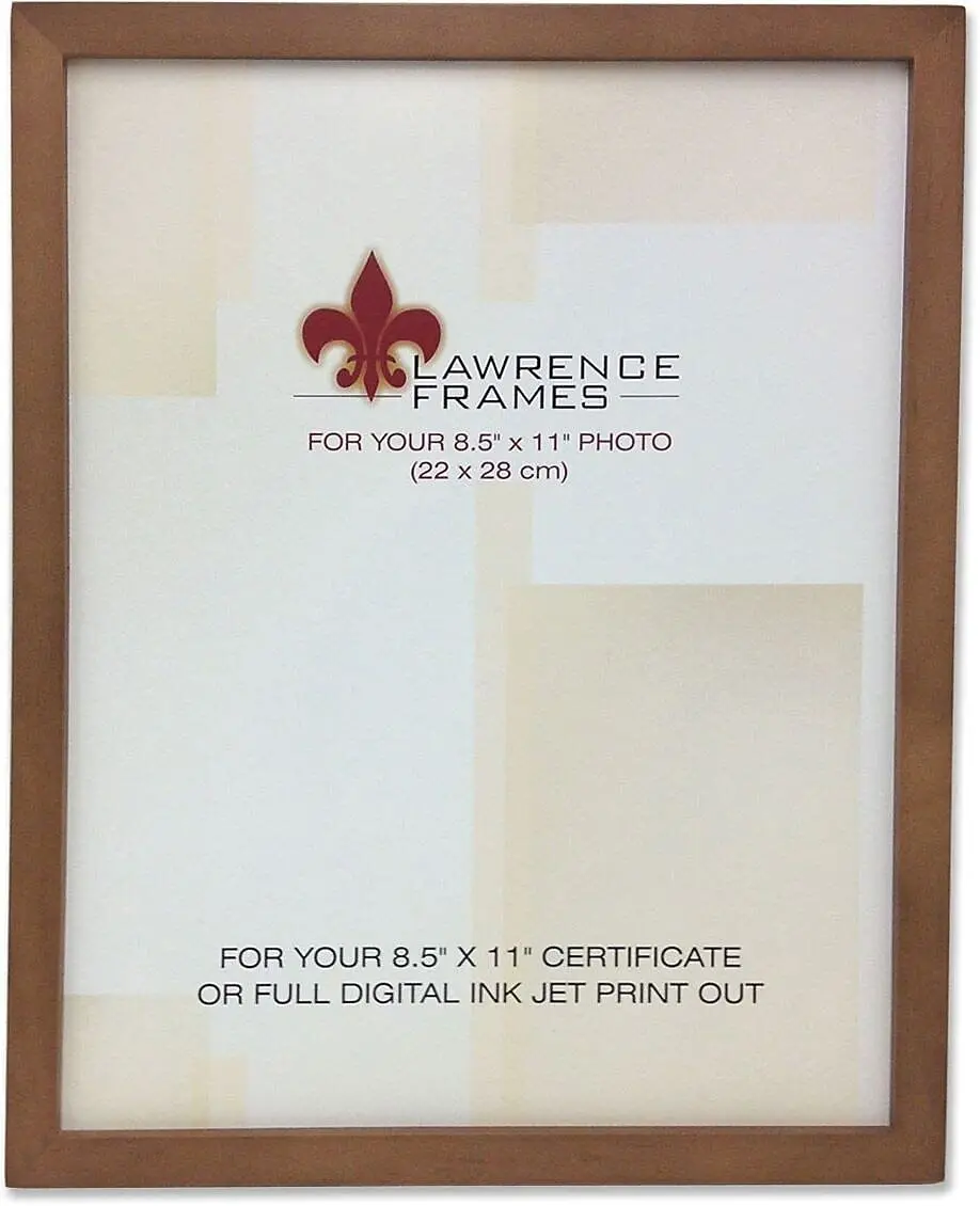 Lawrence Frames Nutmeg Wood Picture Frame 8.5x11-Inch | Elegant Wall & Tabletop Display - main product image