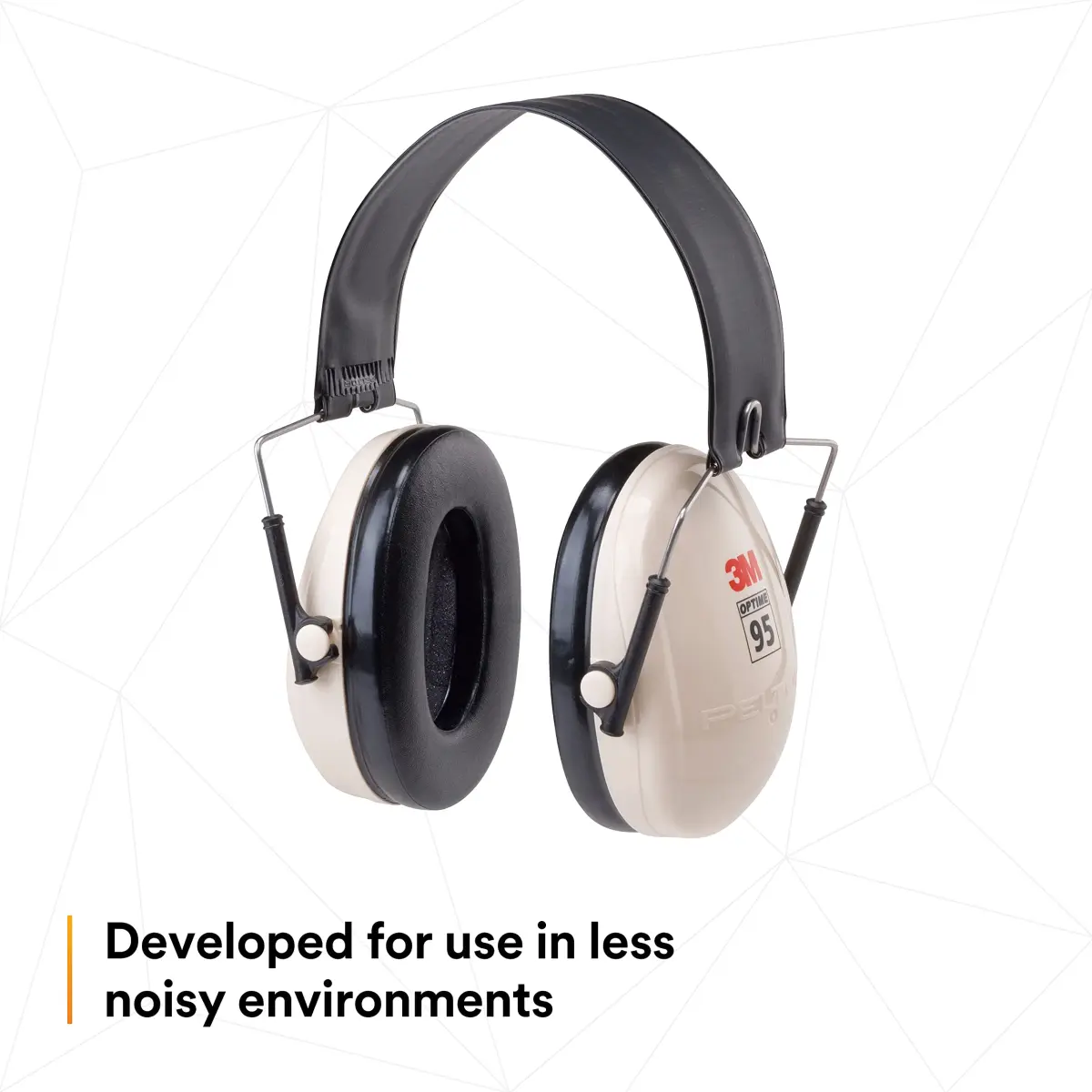 3M PELTOR Optime 95 Earmuffs, Behind-the-Head, 21 dB NRR, 78 oz (2.22 kg) | Industrial Hearing Protection - view 4