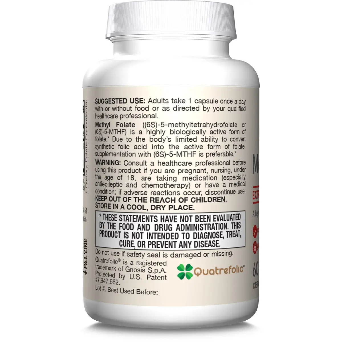 Jarrow Formulas Methyl Folate 400 mcg | Supports Cardiovascular & Neurologic Health (70-120 chars) - view 9