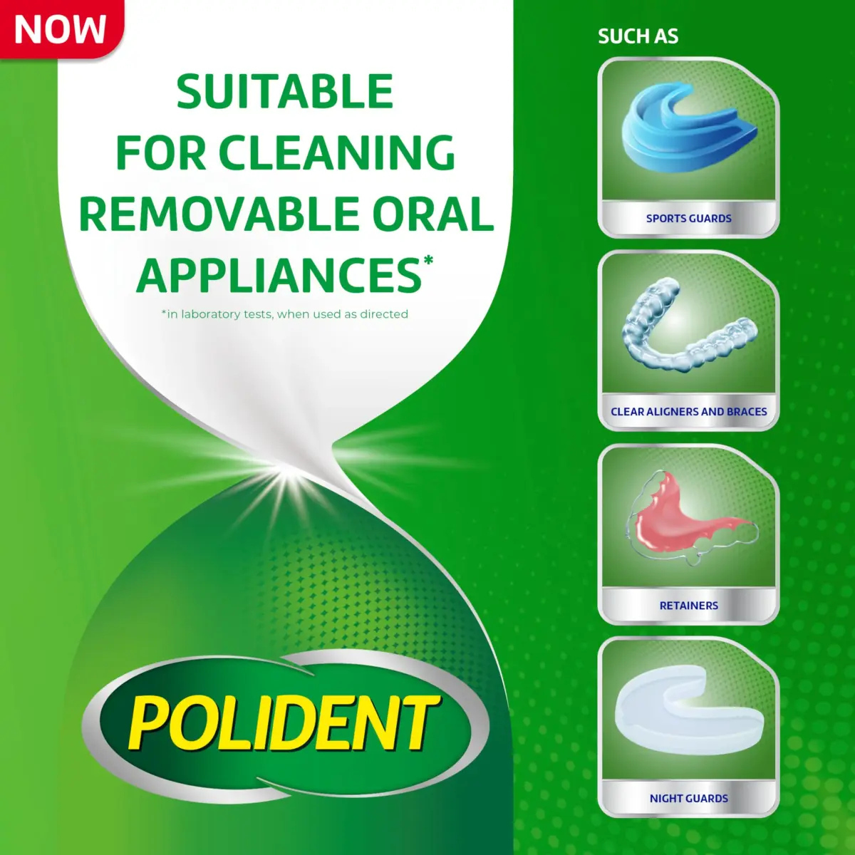 Polident Overnight Whitening Denture Cleanser Tablets 120 Count | Kills 99.99% Bacteria & Viruses - view 4