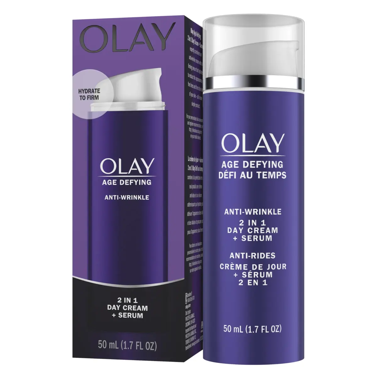Olay Age Defying 2-in-1 Day Cream Plus Serum with Aloe Vera 50ml (1.7 Fl Oz) | Reduces Fine Lines & Firms Skin - view 8
