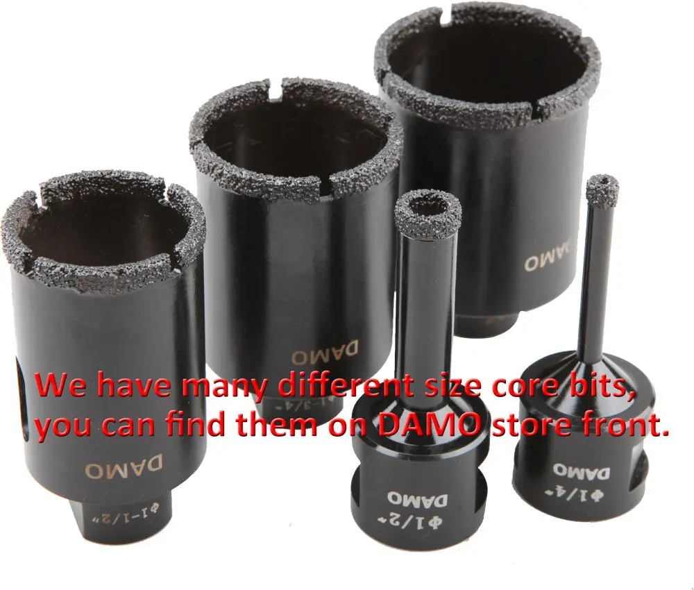 DAMO 2-1/2 inch Diamond Core Drill Bit for Porcelain, Ceramic, Tile, Quartzite, Granite, Marble, Stone & Brick | Vacuum Brazed Tech - view 2