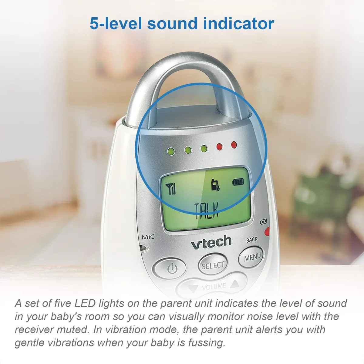 VTech Digital Audio Baby Monitor with 1,000 ft Range | Clear Sound & Night Light - view 2