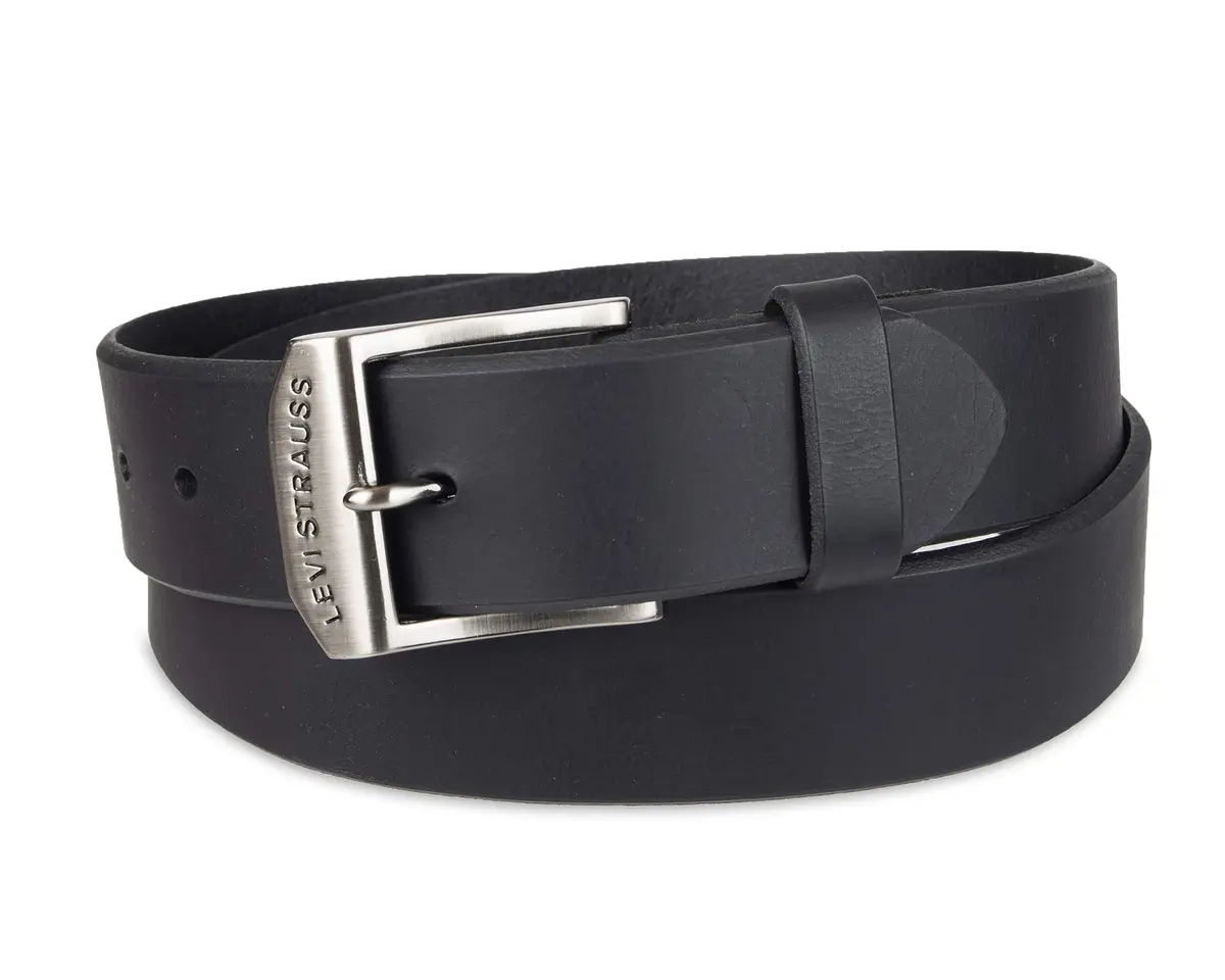 Levi's Men's 100% Leather Belt with Prong Buckle, Black, 48 | Classic Casual Leather Belt for Men - view 2