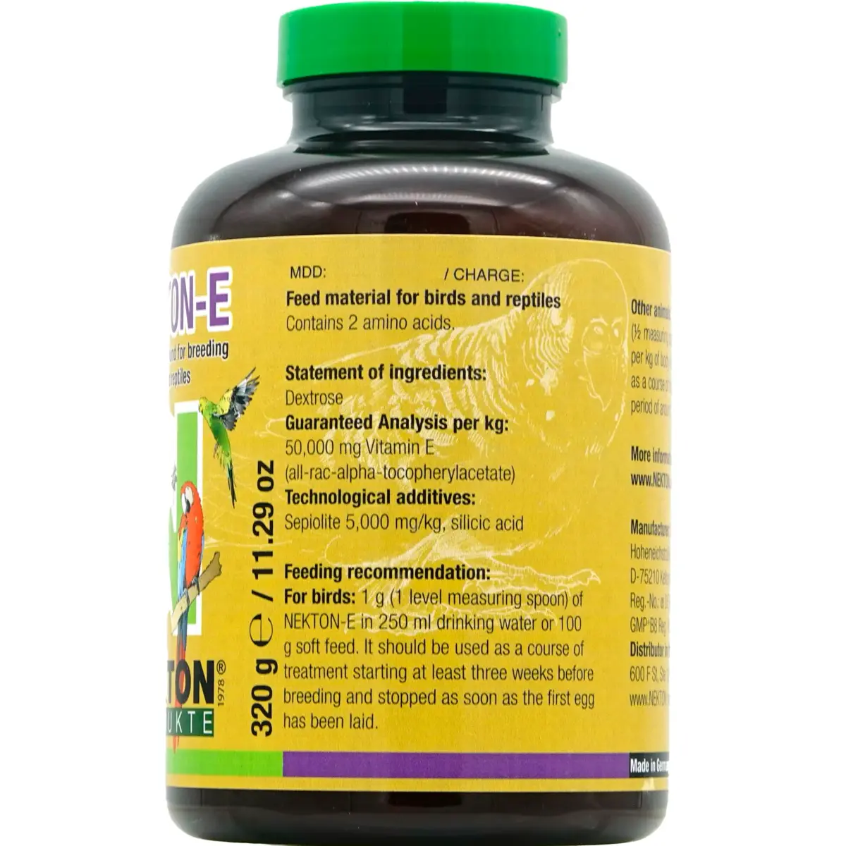 Nekton E Vitamin E Supplement for Birds, 320gm (11.29 oz) | Supports Health & Fertility - view 2