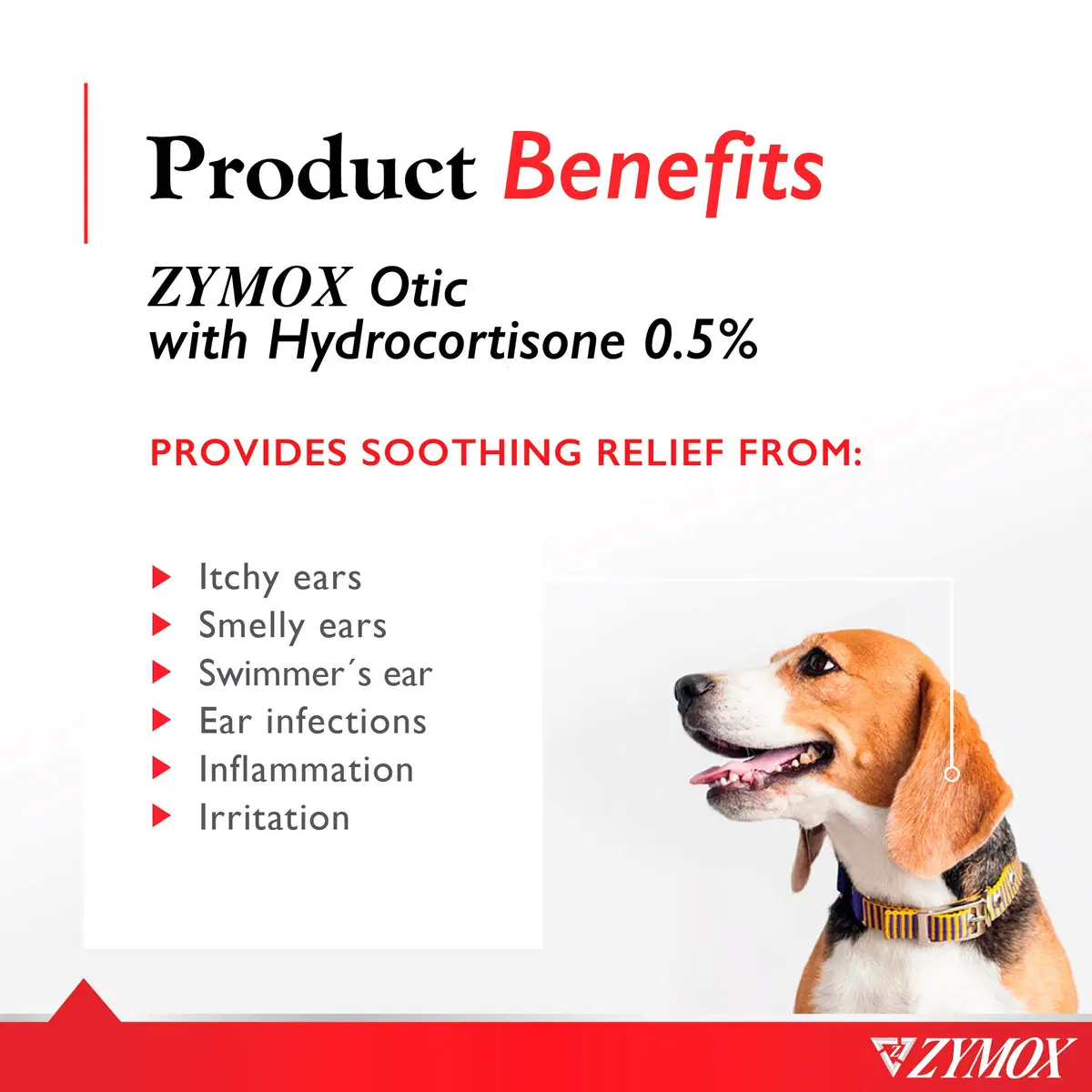 Zymox Enzymatic Ear Solution with 0.5% Hydrocortisone | Ear Care for Dogs & Cats, 1.25 oz - view 3